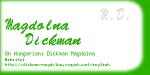 magdolna dickman business card